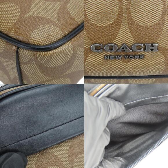Coach Shoulder Bag F50715 Signature Leather Black Brown Women's Men's COACH